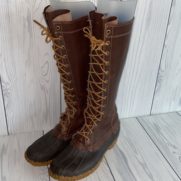 LL Bean Vintage Knee high Duck Boots 7 - Picture 3 of 6